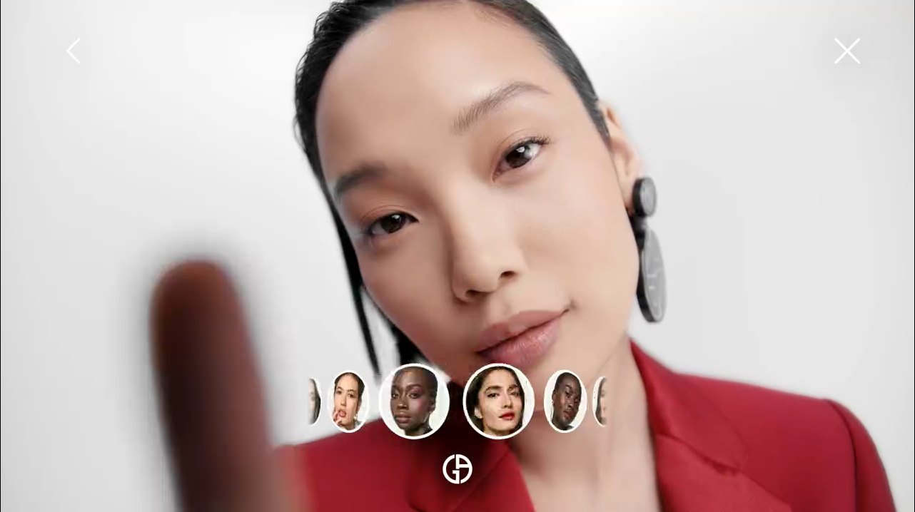 Try iconic beauty products with Virtual Try On Armani beauty